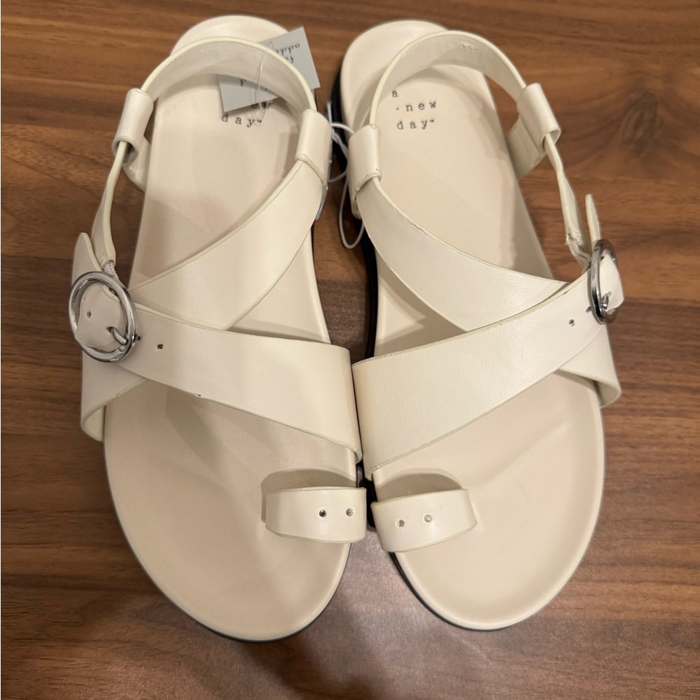 Target A New Day Cream Buckle Sandals